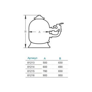 Hayward NC500SE2 (10m3/h, d500mm, 85kg) песочный фильтр для бассейна