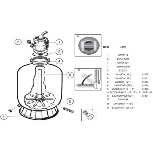 Hayward PowerLine 81103 (10m3/h, d512mm, 100kg) песочный фильтр для бассейна