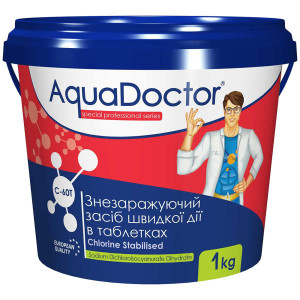Шок хлор для бассейна в таблетках AquaDoctor C-60T 1 кг
