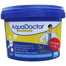 Длительный хлор 3 в 1  AquaDoctor MC-T 0,4 кг (таблетки по 20 г)