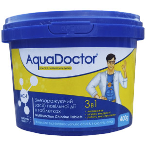 Аквадоктор 3 в 1 длительный хлор MC-T 0.4 кг (таблетки по 200 г, AquaDoctor)