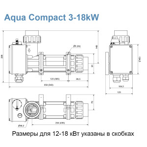 Электронагреватель для бассейна Pahlen AC60 6 кВт (141601) plastic/incoloy