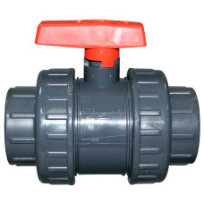 Кран кульовий клей-клей ПВХ VEP d50-75 мм