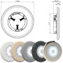 Размеры декоративной накладки AstralPool FlexiNiche 71209CL144 Anthracite Grey